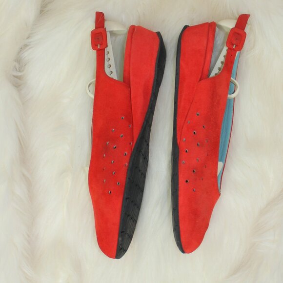 Thierry Rabotin  Madock Low Wedge Red Sling Backe sandals  Italy  size 40/9.5 - Picture 4 of 9